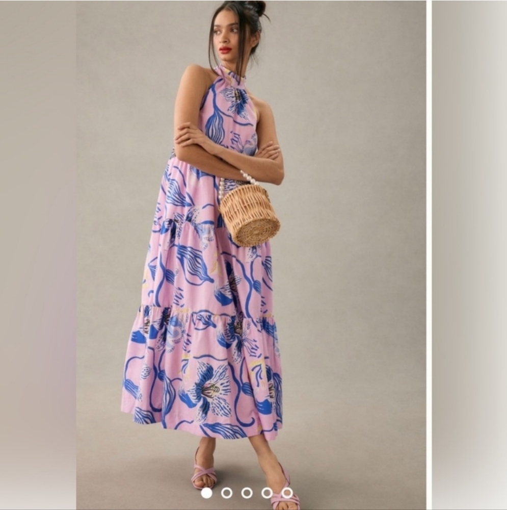 NwT Anthroplogie - Maeve By Sarah Gordon Maxi Dress In 10P